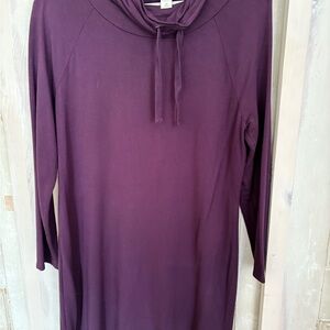Purple Long Sleeve Dress